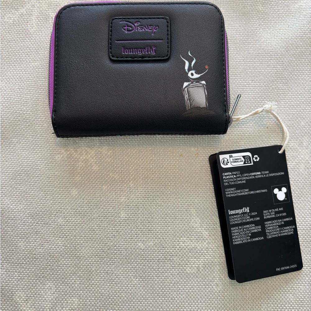 Loungefly Black and Purple Disney Wallet - Picture 2 of 4